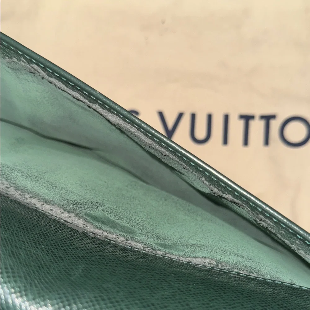 Louis Vuitton Dark Green Document Clutch Laptop Bag